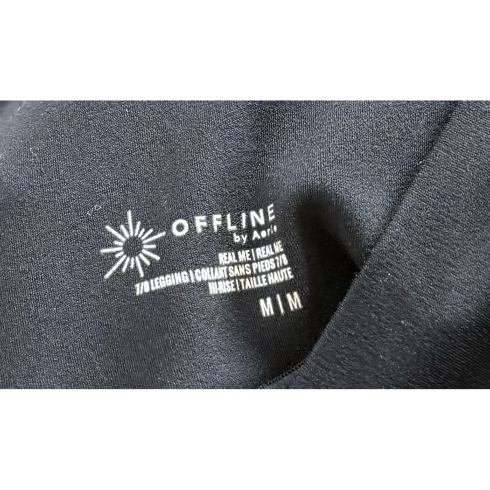 Women's Offline Aerie Real Me High Waisted Crossover Legging Medium True Black - Picture 12 of 14